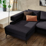 HOEKSTOELENSET, zwart chenille thumbnail 5