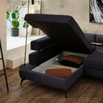 HOEKSTOELENSET, zwart chenille thumbnail 6