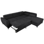 HOEKSTOELSET, velours zwart thumbnail 4