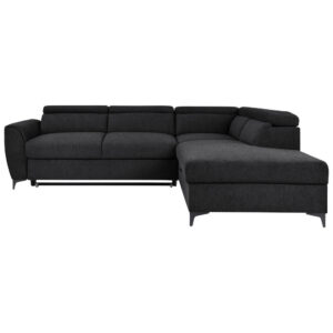 HOEKSTOELSET, velours zwart