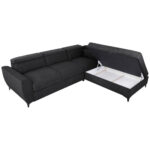 HOEKSTOELSET, velours zwart thumbnail 5