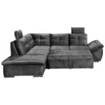 HOEKSTOELENSET, zwart microvelours thumbnail 5