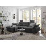 HOEKSTOELENSET, zwart microvelours thumbnail 3