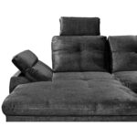 HOEKSTOELENSET, zwart microvelours thumbnail 7