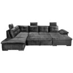 HOEKSTOELENSET, zwart microvelours thumbnail 3