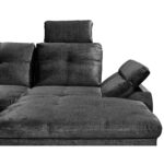 HOEKSTOELENSET, zwart microvelours thumbnail 4