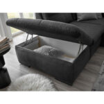 HOEKSTOELENSET, zwart microvelours thumbnail 5