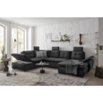 HOEKSTOELENSET, zwart microvelours thumbnail 7