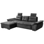 HOEKSTOELENSET, zwart microvelours thumbnail 6