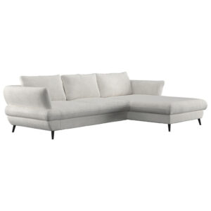 HOEKSTOELSET, velours crèmekleur