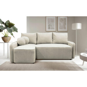 HOEKSTOELENSET, structuur, bouclé crèmekleur