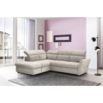 HOEKZITSET, velours crèmekleur, wit thumbnail 2