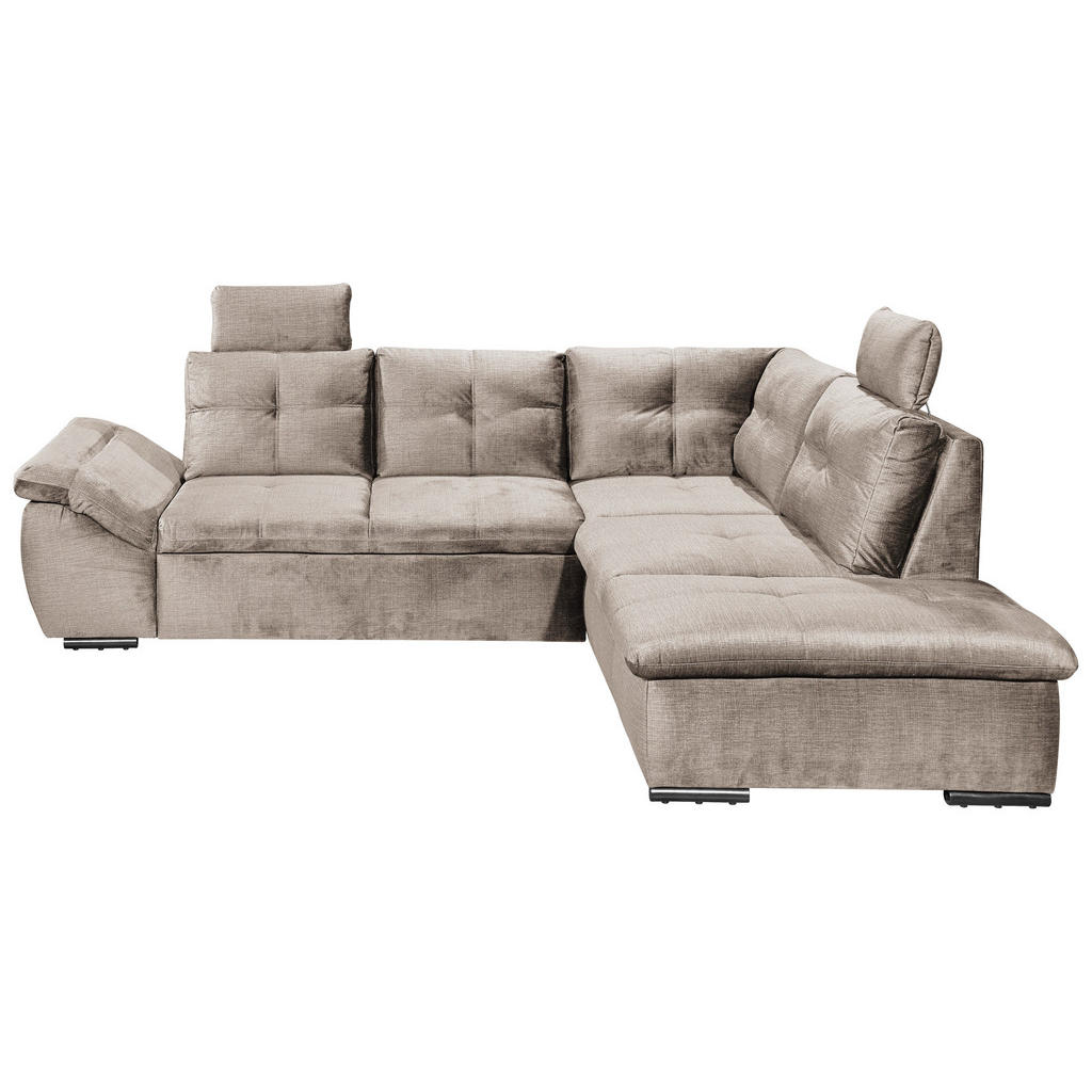 HOEKZITSET, crèmekleurig microvelours