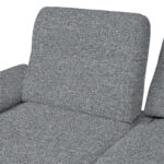 HOEKSTOELSET, chenille, gladde blauwgrijze stof thumbnail 5