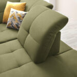 HOEKSTOELENSET, olijfgroen chenille thumbnail 5