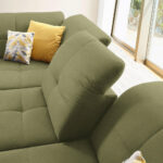 HOEKSTOELENSET, olijfgroen chenille thumbnail 3