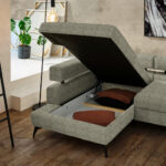 HOEKSTOELENSET, olijfgroen chenille thumbnail 6