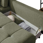 HOEKSTOELENSET, olijfgroen chenille thumbnail 6