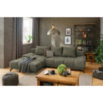 HOEKSTOELENSET, olijfgroen chenille thumbnail 2