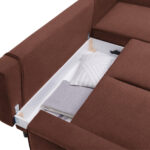 HOEKSTOELSET, gebrand bruin velours thumbnail 5