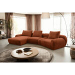 HOEKSTOELENSET, geroosterde bruine chenille thumbnail 2