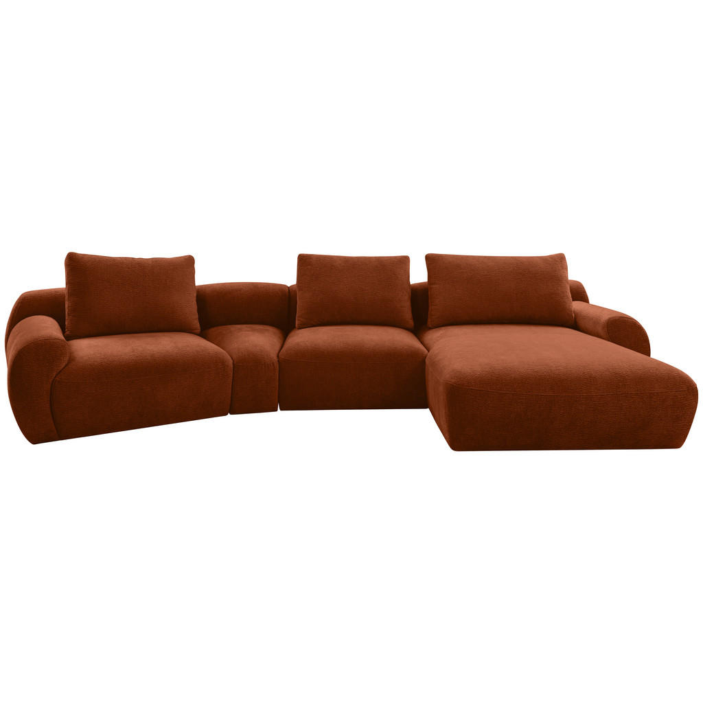 HOEKSTOELENSET, geroosterde bruine chenille