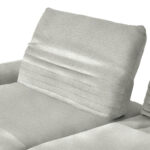 HOEKSTOELSET, lichtgrijs pluchemateriaal thumbnail 7