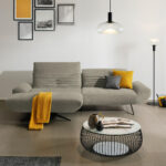 HOEKSTOELSET, grijs pluche materiaal thumbnail 2