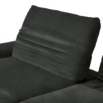 HOEKZITSET, antraciet pluche materiaal thumbnail 4