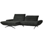 HOEKZITSET, antraciet pluche materiaal thumbnail 6