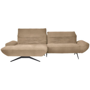 HOEKSTOELSET, bruin pluche materiaal