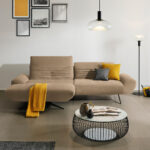 HOEKSTOELSET, bruin pluche materiaal thumbnail 2