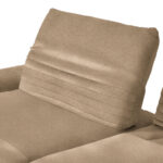 HOEKSTOELSET, bruin pluche materiaal thumbnail 4