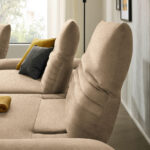 HOEKSTOELSET, bruin pluche materiaal thumbnail 7