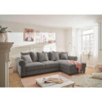 HOEKZITSET, geribbeld fluweelbruin thumbnail 2