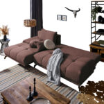 HOEKSTOELENSET, chenille bruin thumbnail 7