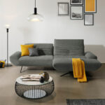 HOEKSTOELSET, grijs pluche materiaal thumbnail 2