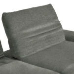 HOEKSTOELSET, grijs pluche materiaal thumbnail 4