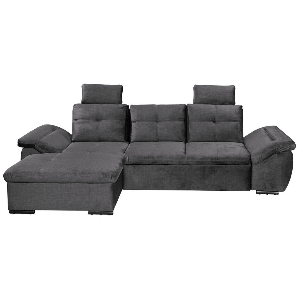 HOEKSTOELSET, grijs microvelours