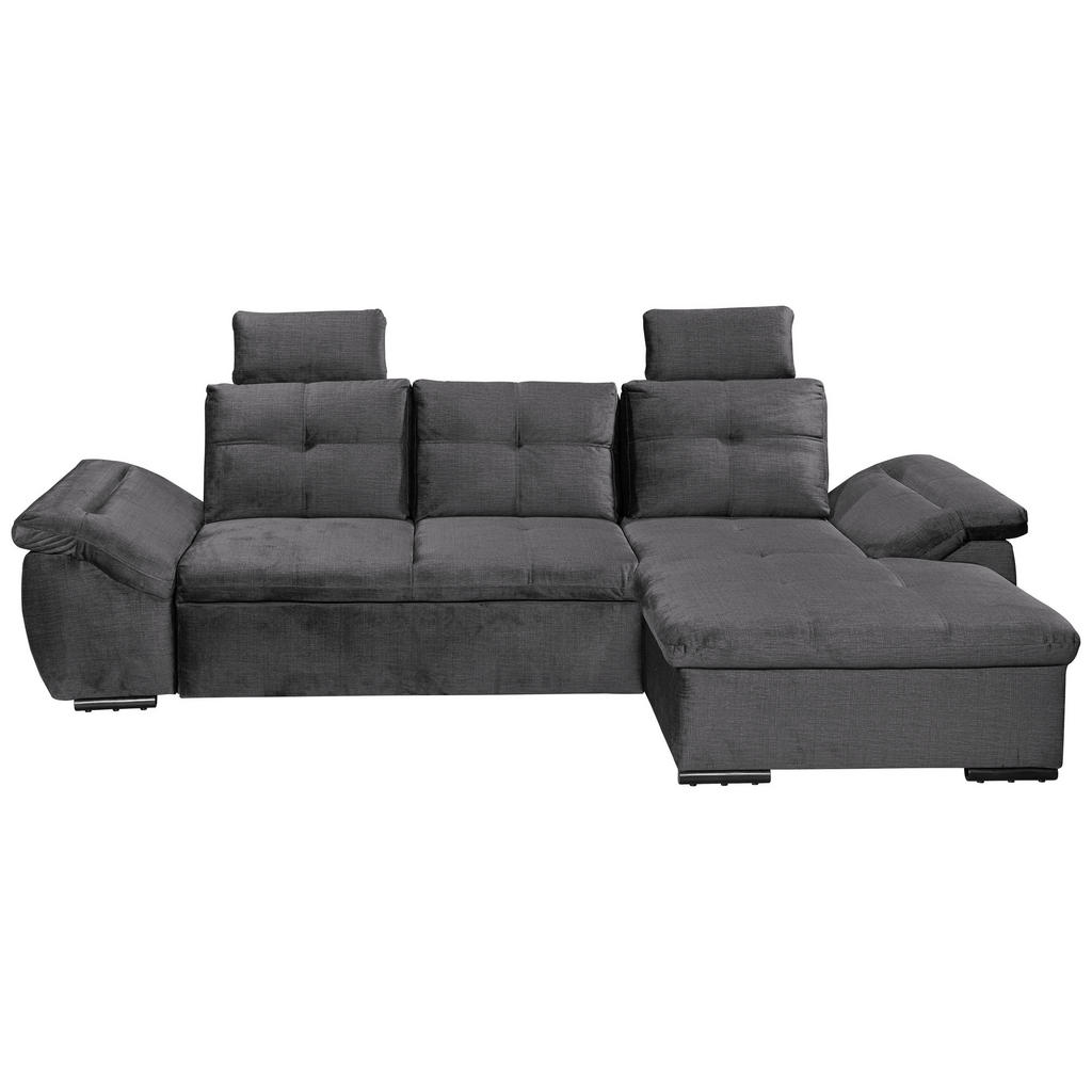 HOEKSTOELSET, grijs microvelours