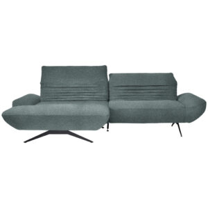 HOEKSTOELSET, bouclé grijsblauw