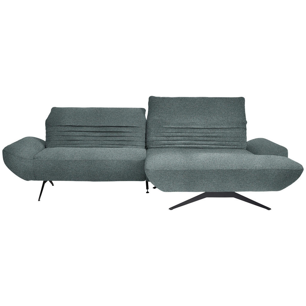 HOEKSTOELSET, bouclé grijsblauw