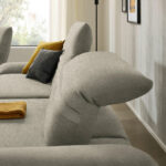HOEKSTOELSET, grijs pluche materiaal thumbnail 5