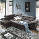 HOEKSTOELSET, grijsbruine microvezel thumbnail 5