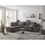 HOEKZITSET, grijsbruin microvelours thumbnail 5