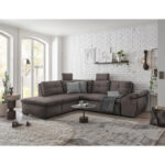 HOEKZITSET, grijsbruin microvelours thumbnail 2
