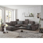 HOEKZITSET, grijsbruin microvelours thumbnail 3