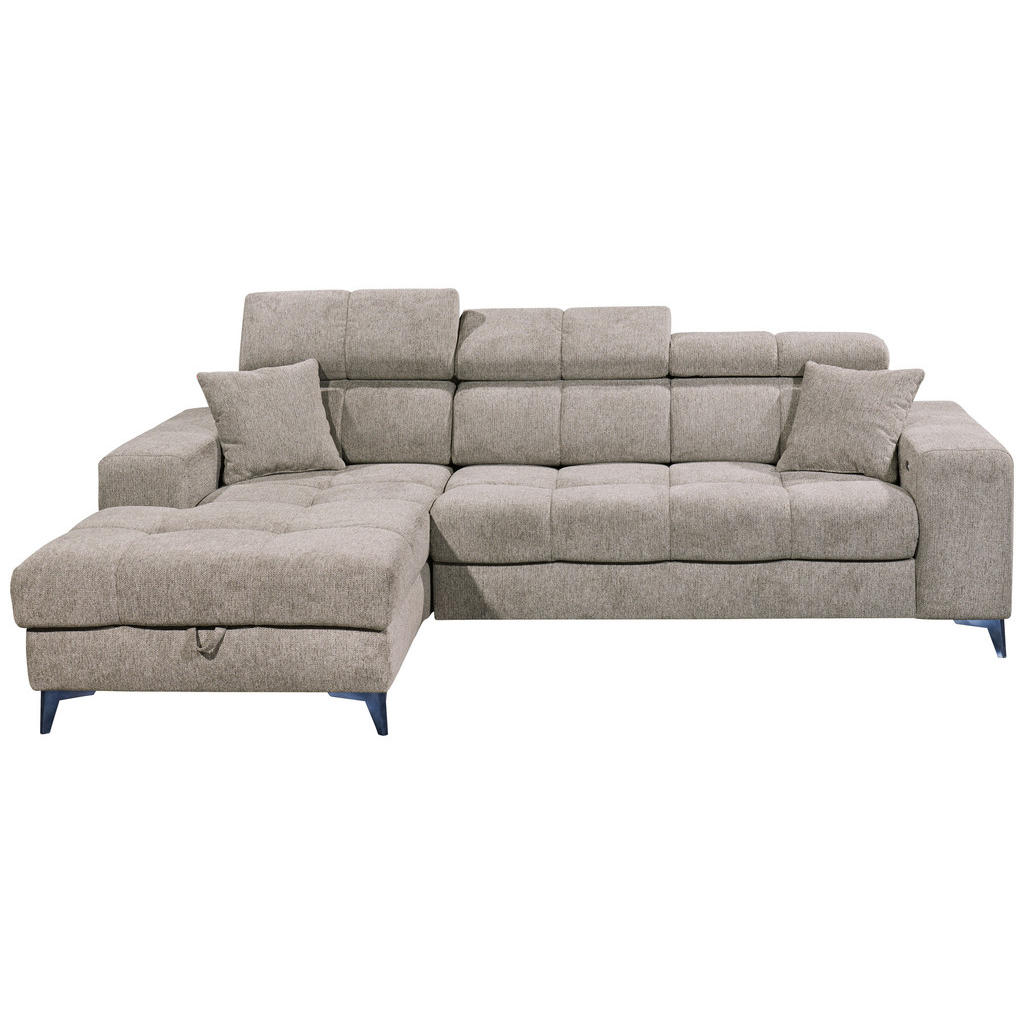 HOEKSTOELENSET, grijze chenille