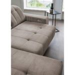HOEKZITSET, geribbeld fluweel grijsbruin thumbnail 4