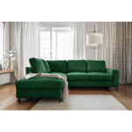 HOEKZITSET, geribbeld fluweel smaragdgroen thumbnail 6
